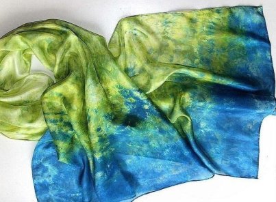 Batikovanie na hodváb - šatky