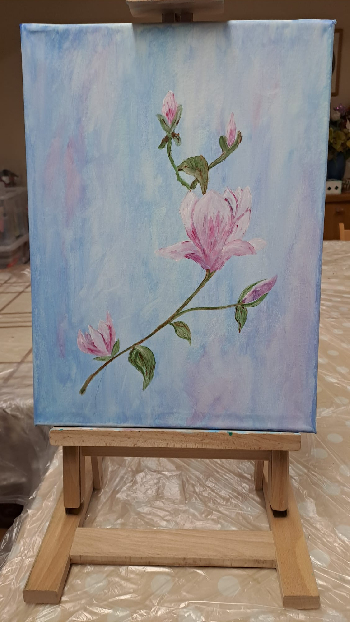 Maľba akrylom - kvety 2024