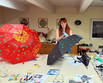 Maľované dáždniky